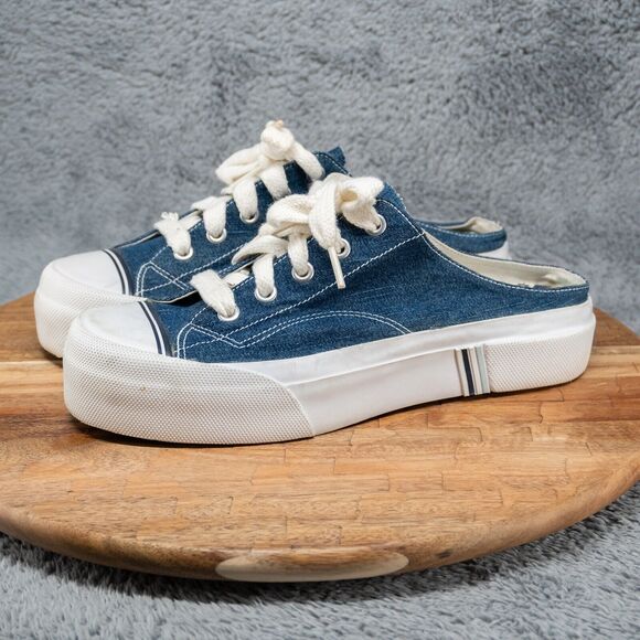 Keds Ventura Lace Up Open Back Sneaker Shoe Womens Size 9 WF23480M Blue White - Picture 4 of 7
